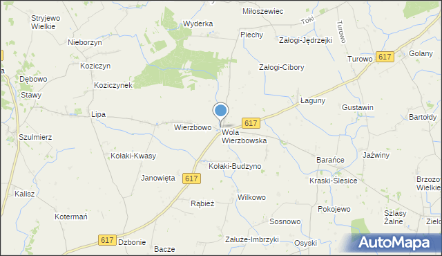 mapa Wola Wierzbowska, Wola Wierzbowska na mapie Targeo